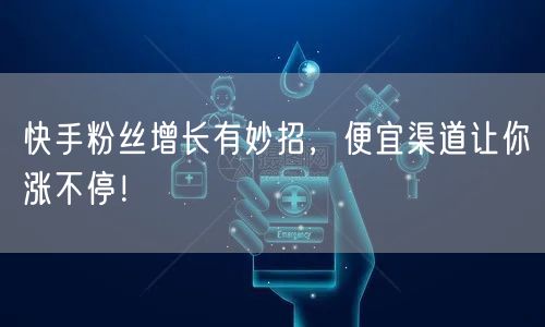 快手粉丝增长有妙招，便宜渠道让你涨不停！