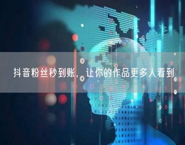 抖音粉丝秒到账，让你的作品更多人看到