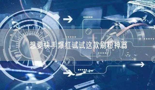 想要快手爆红试试这款刷粉神器