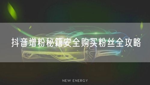 抖音增粉秘籍安全购买粉丝全攻略