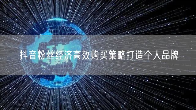抖音粉丝经济高效购买策略打造个人品牌